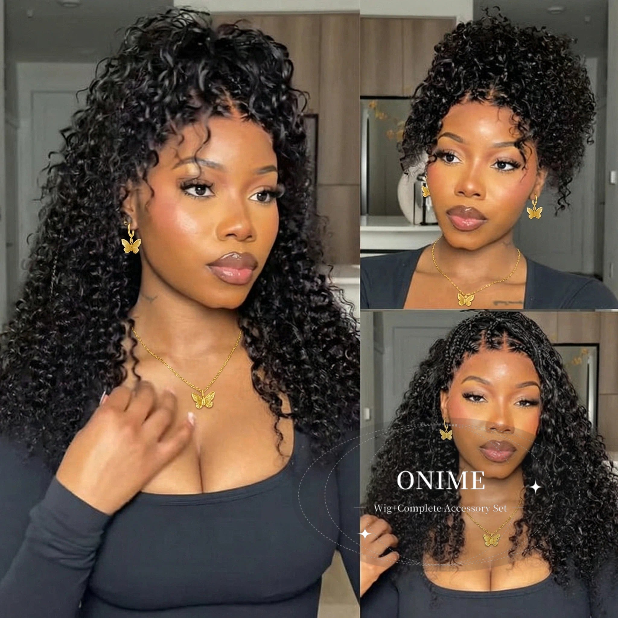 Knotless Boho Curls Braided Bob Wig Flexi Fit Invisi Drawstring Cap