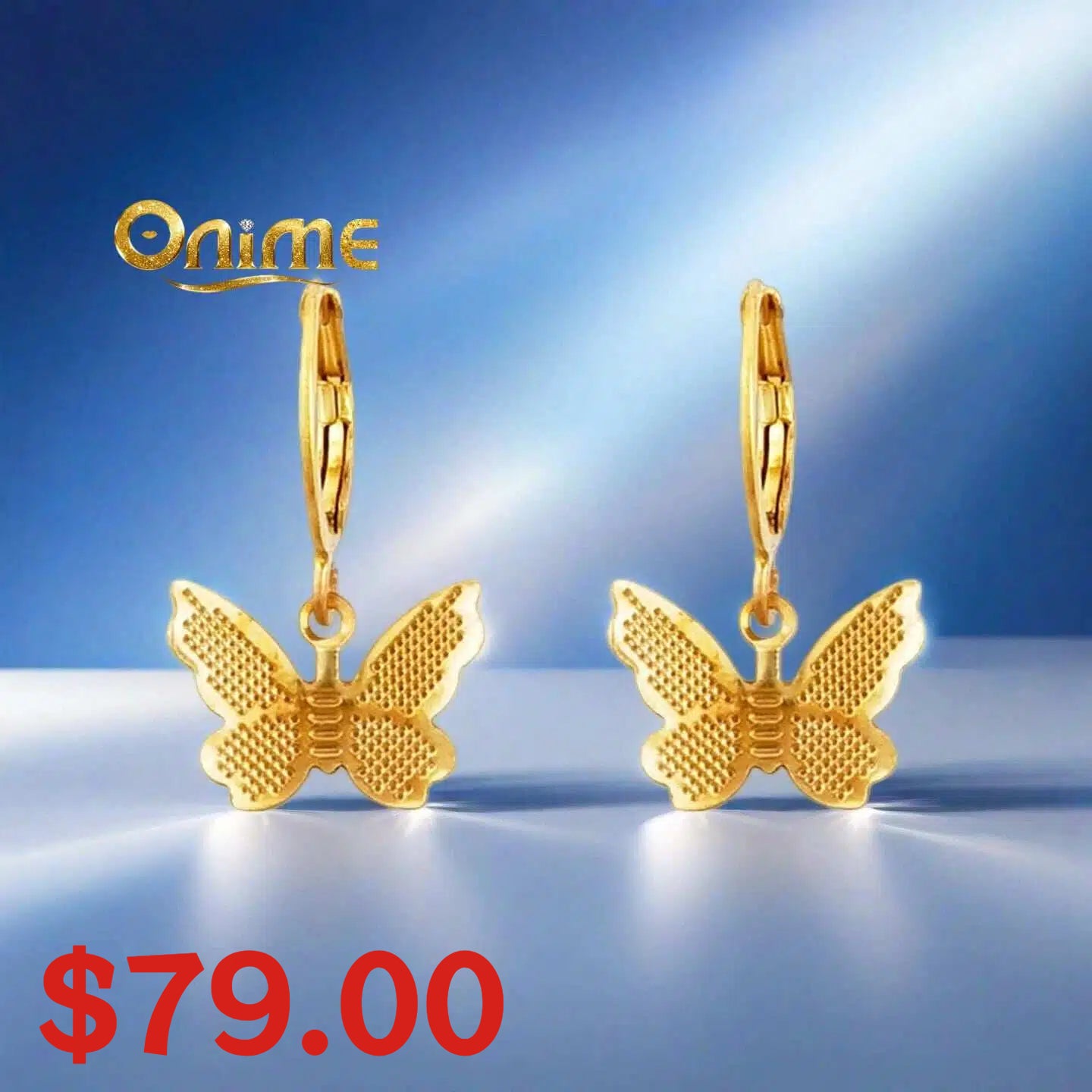 18K Butterfly Earrings