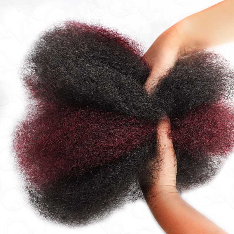 Onimehair™ Multi-Color Combo Afro Kinky Bulk Human Hair For Braiding Dreadlock