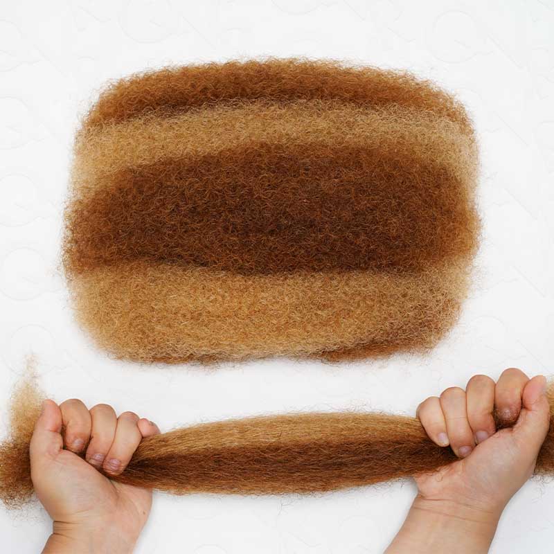 Onimehair™ Two Colors #P27/30 Afro Kinky Bulk Human Hair for Mini Twist Braiding Dreadlock