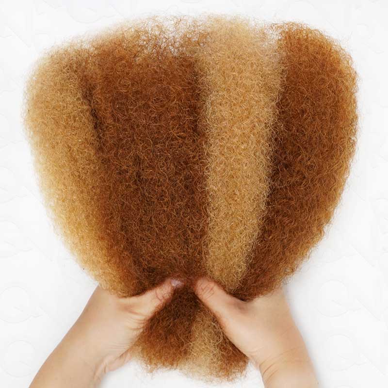 Onimehair™ Two Colors #P27/30 Afro Kinky Bulk Human Hair for Mini Twist Braiding Dreadlock