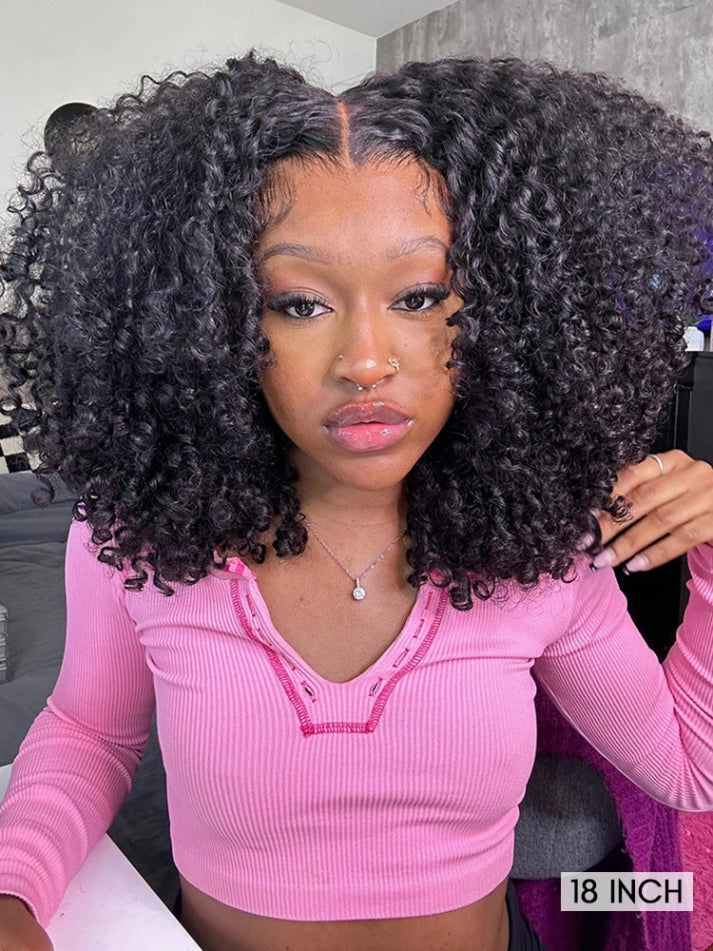 Onimehair™ Wear Go Glueless Highlights Ombre Hair Pre-cut HD Lace onimehair Curly Wig