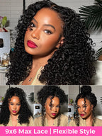 Onimehair™ Pre-cut 13x4 Lace M-cap Wear Go Glueless Mini Knots onimehair Bob Curly Hair HD Lace Front Wig Pre-plucked