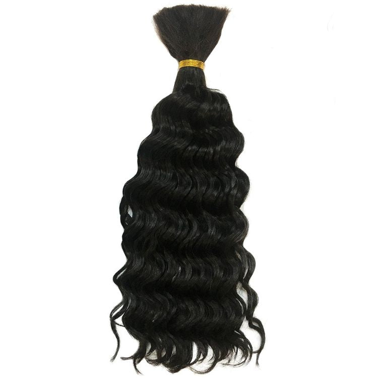 Deep Wave Bulk Human Hair For Braiding Boho Braids Human Braiding Hair