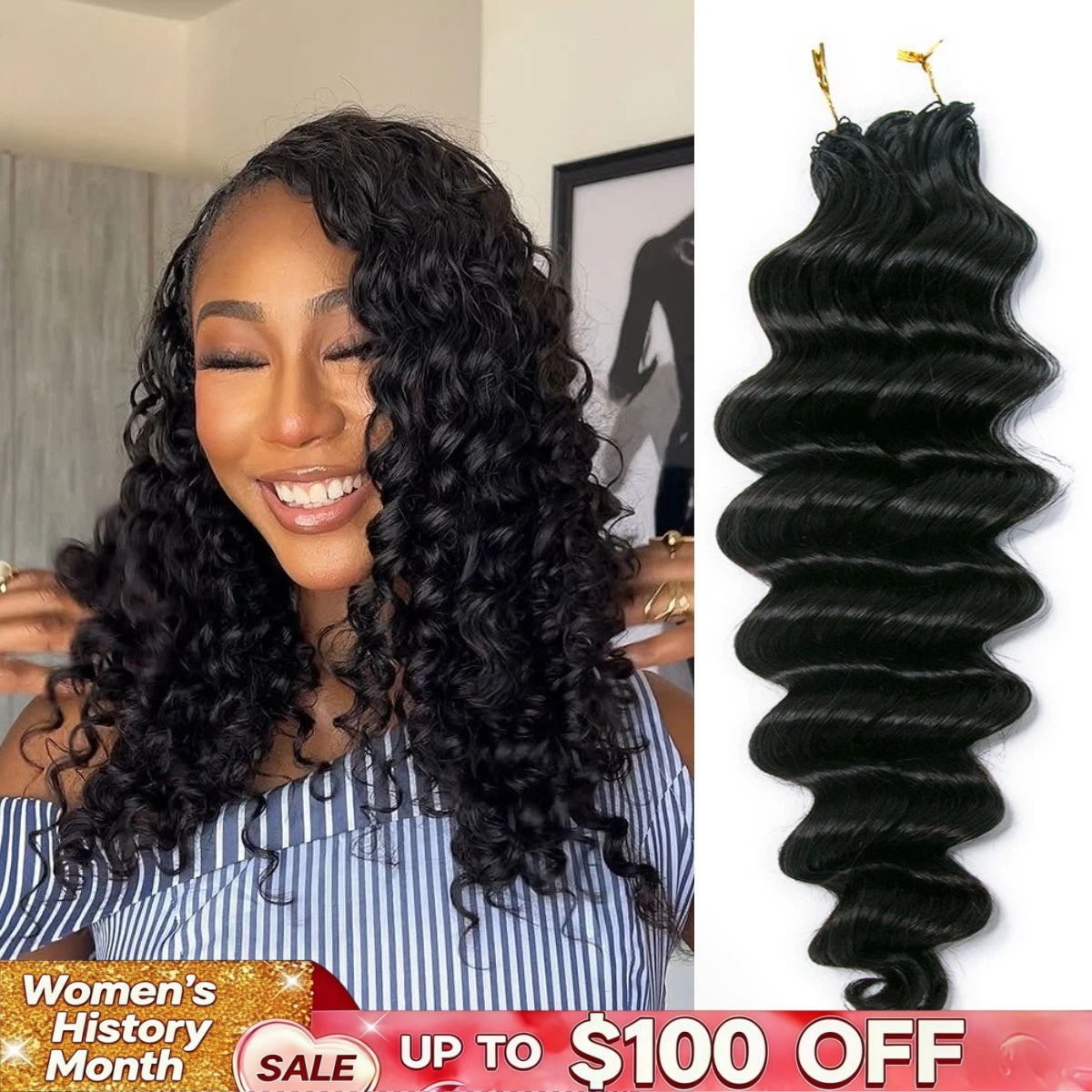 Loose Deep Wave Lightweight Crochet Human Hair - Onime Hair
