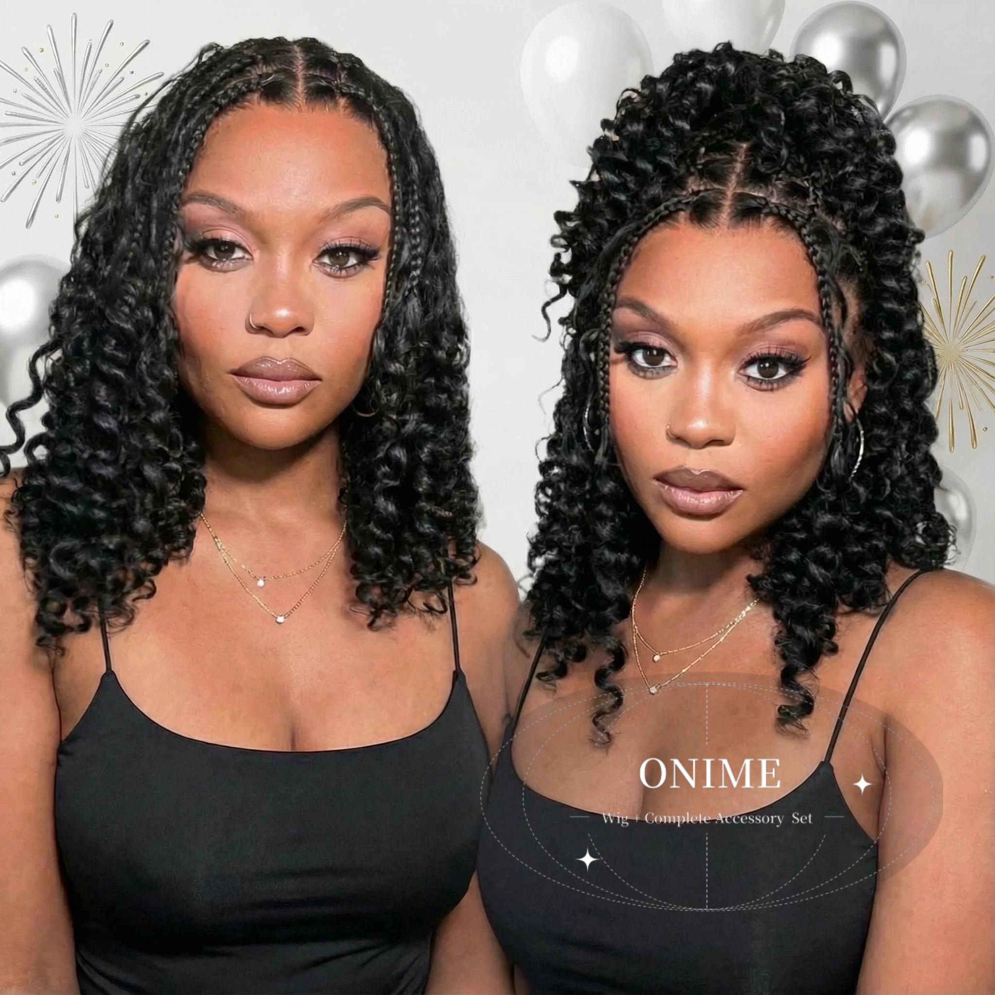 Knotless Boho Curls Braided Bob Wig Flexi Fit Invisi Drawstring Cap