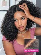 Onimehair™ Water Wave Bob Glueless Wig Wear Go 13x4 HD Lace Pre Cut Lace Wig