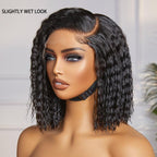 Onimehair™Boho-Chic | Super Bob Bohemian Curly Minimalist HD Lace Glueless C Part Short Wig 100% Human Hair - US Only