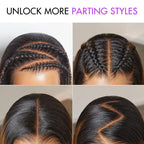 Onimehair™PreMax Wigs | Natural Looking Brown Highlight Silky Blunt Cut Bob Glueless 13x4 Frontal Pre-Cut Lace Wig