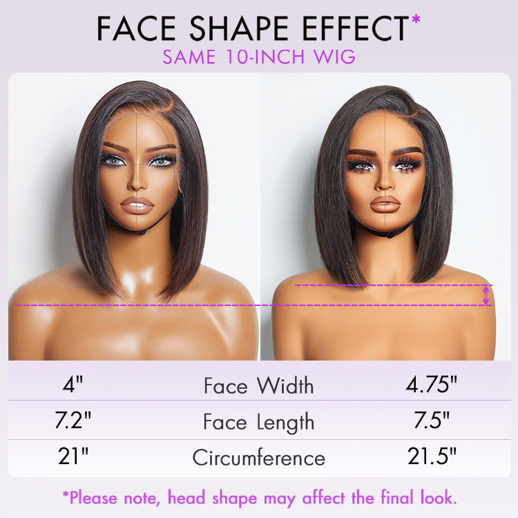 Onimehair™PreMax Wigs | Natural Looking Brown Highlight Silky Blunt Cut Bob Glueless 13x4 Frontal Pre-Cut Lace Wig