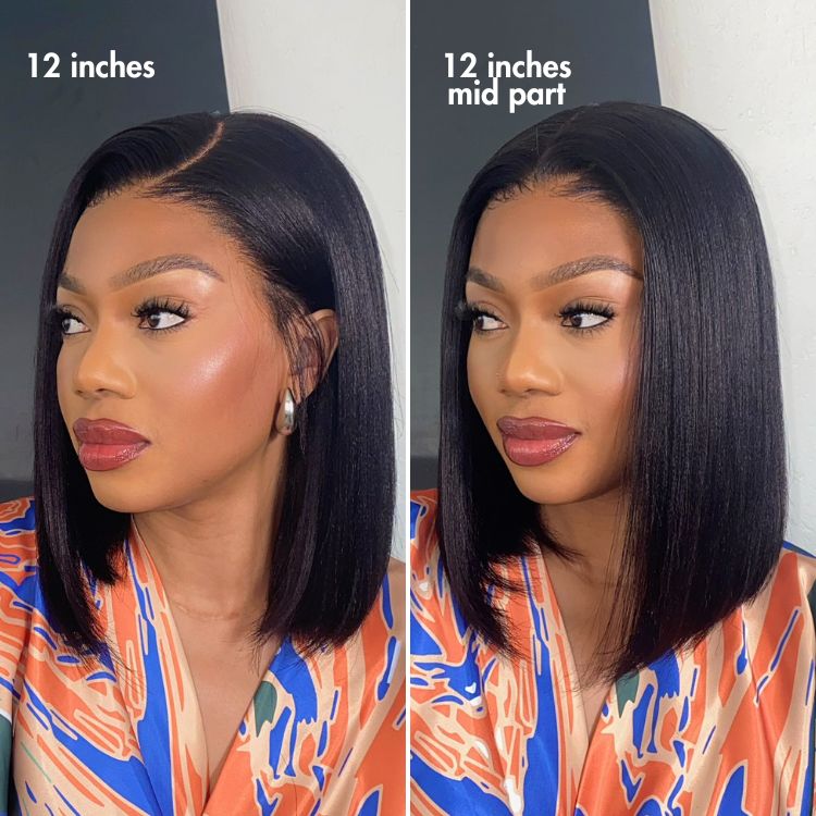 Onimehair™PreMax Wigs - Nature Max Onimehair / Silky Bob Ear-to-Ear Glueless 13x4 Frontal HD Lace Short Bob Wig