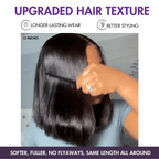 Onimehair™PreMax Wigs | Silky Blunt Cut Glueless  5x5 Closure Lace Shoulder Length Bob Wig Pre Plucked & Bleached