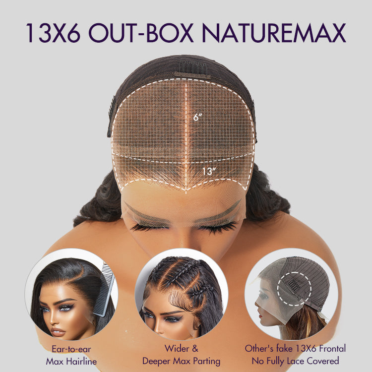 Onimehair™PreMax Wigs - Nature Max Onimehair / Silky Bob Ear-to-Ear Glueless 13x4 Frontal HD Lace Short Bob Wig