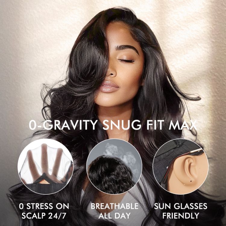 Onimehair™ All-Day Comfort™ Wig Blunt Cut Bob Glueless Minimalist HD Lace Short Human Hair Wig Pre-Cut Lace