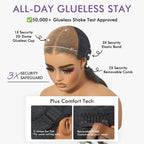 Onimehair™ All-Day Comfort™ Wig Silky Blunt Cut Bob Glueless 13x4 Closure HD Lace Wig Pre-Cut Lace