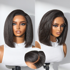 Onimehair™Ultra Natural Glueless Minimalist HD Lace C Part Bob Wig 100% Human Hair | Classic & Chic