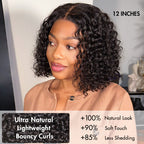 Brown Highlight / Natural Black / Blonde Highlight Deep Curly Glueless 5x5 Closure Pre-Cut Lace Wig