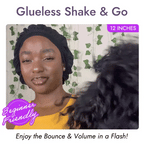 New Customers Only | Beginner Friendly Water Wave Minimalist Lace Glueless Short Curly Wig with Bangs