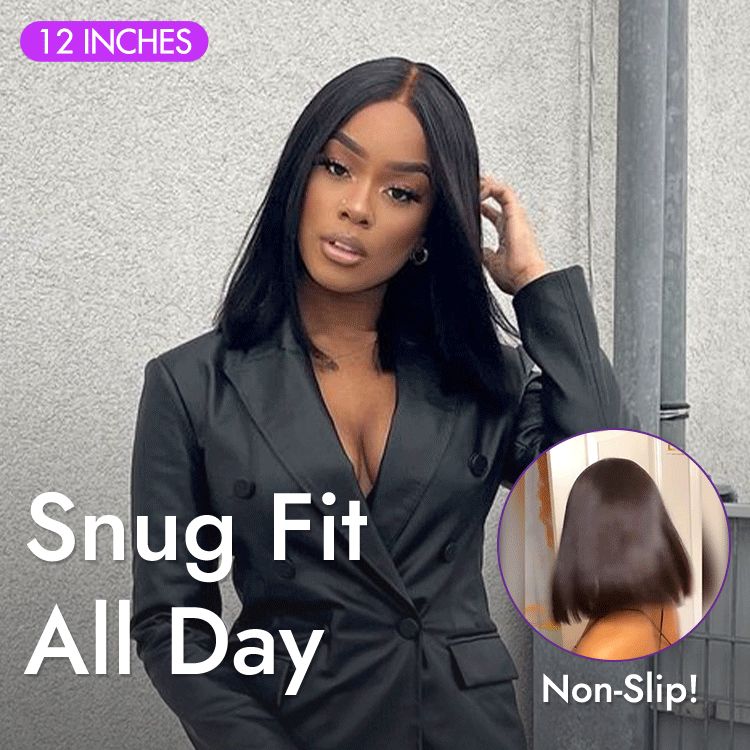 Onimehair™My GO-TO BOB™ - Glueless 5x5 Closure HD Lace Silky Straight Human Hair Wig