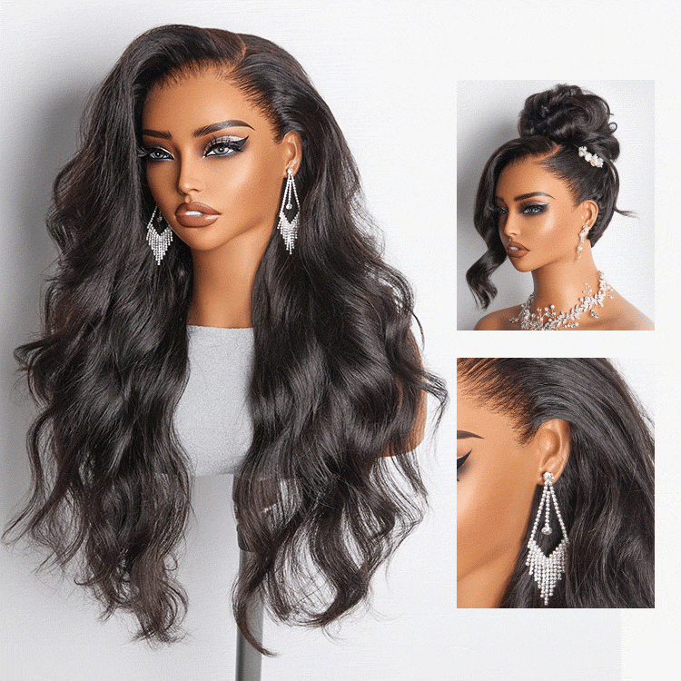 NatureMAX™ 200%  Density Loose Wave Glueless 13x6 HD Lace Front Wig Human Hair Pre-Cut Lace Flexi-Fit Drawstring Cap