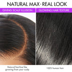 Onimehair™PreMax Wigs - Natural Black / Blonde Highlight C Part Glueless Lace Front Bob Wig