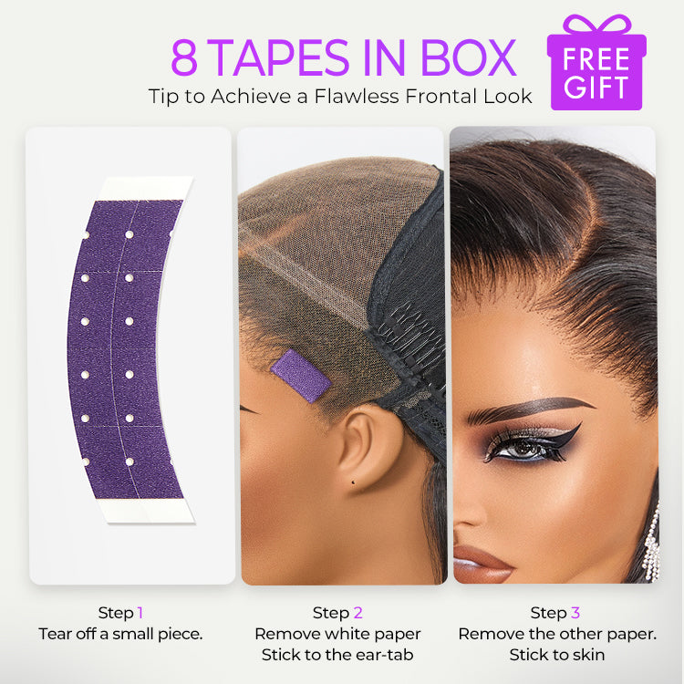 Onimehair™ Silky Blunt Cut Bob Glueless Ear-to-ear 13x4 HD Lace Front Wig Pre-Cut Lace Flexi-Fit Drawstring Cap