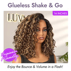 Ready to Go Water Wave Short Curly Bob Wig Glueless Minimalist HD Lace Wig Pre-Cut Lace