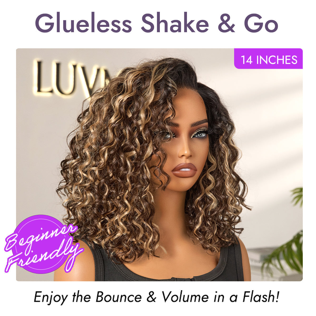 Ready to Go Water Wave Short Curly Bob Wig Glueless Minimalist HD Lace Wig Pre-Cut Lace
