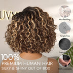 Ready to Go Water Wave Short Curly Bob Wig Glueless Minimalist HD Lace Wig Pre-Cut Lace