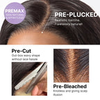 All-Day Comfort™ Wig PartingMax Brown Highlights Funmi Curly 5x5 Closure HD Lace Glueless Wig Pre Cut Lace