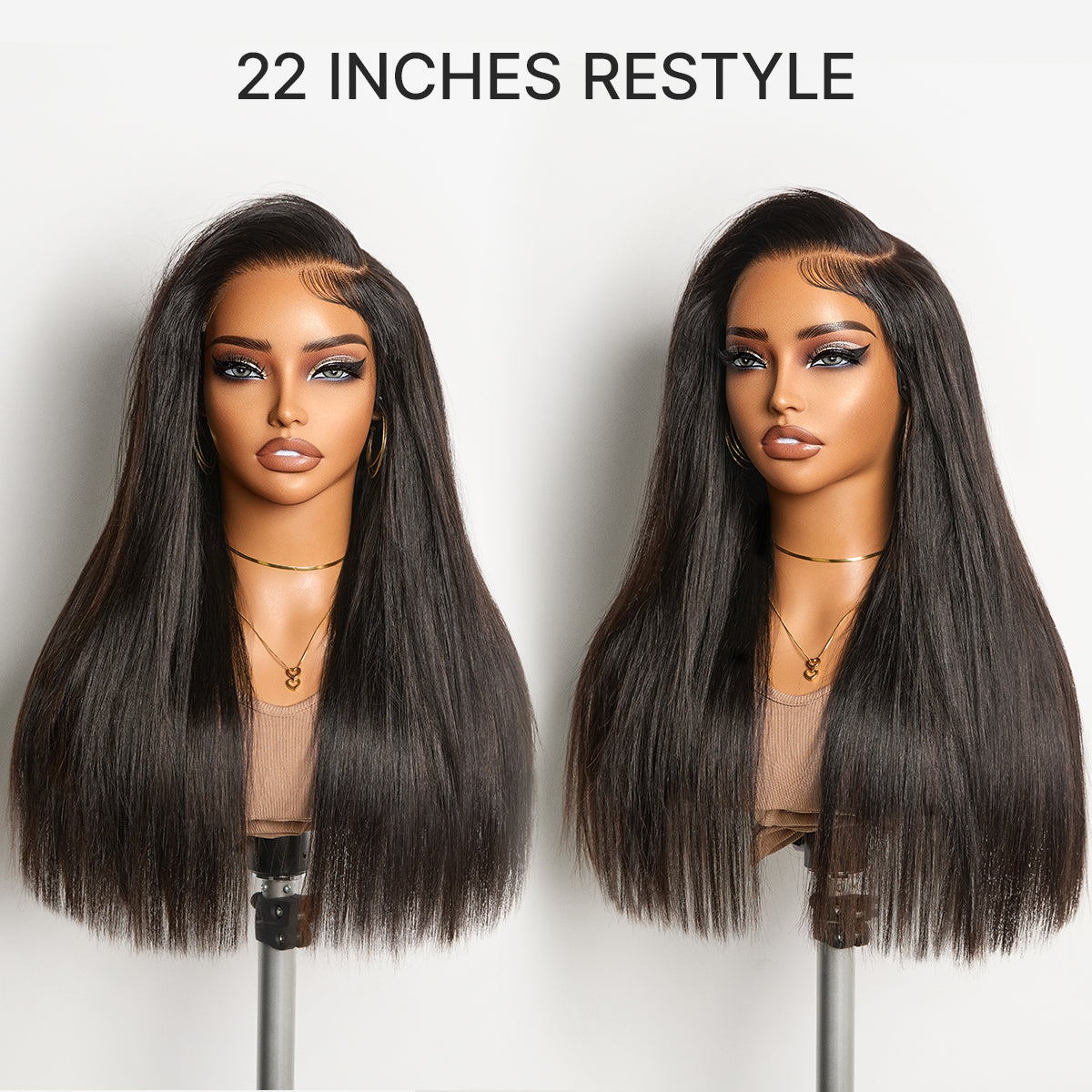All-Day Comfort™ Wig 180% Density Bone Straight with Baby Hair PartingMax Glueless 5x5 Closure HD Lace Wig Pre-Cut Lace