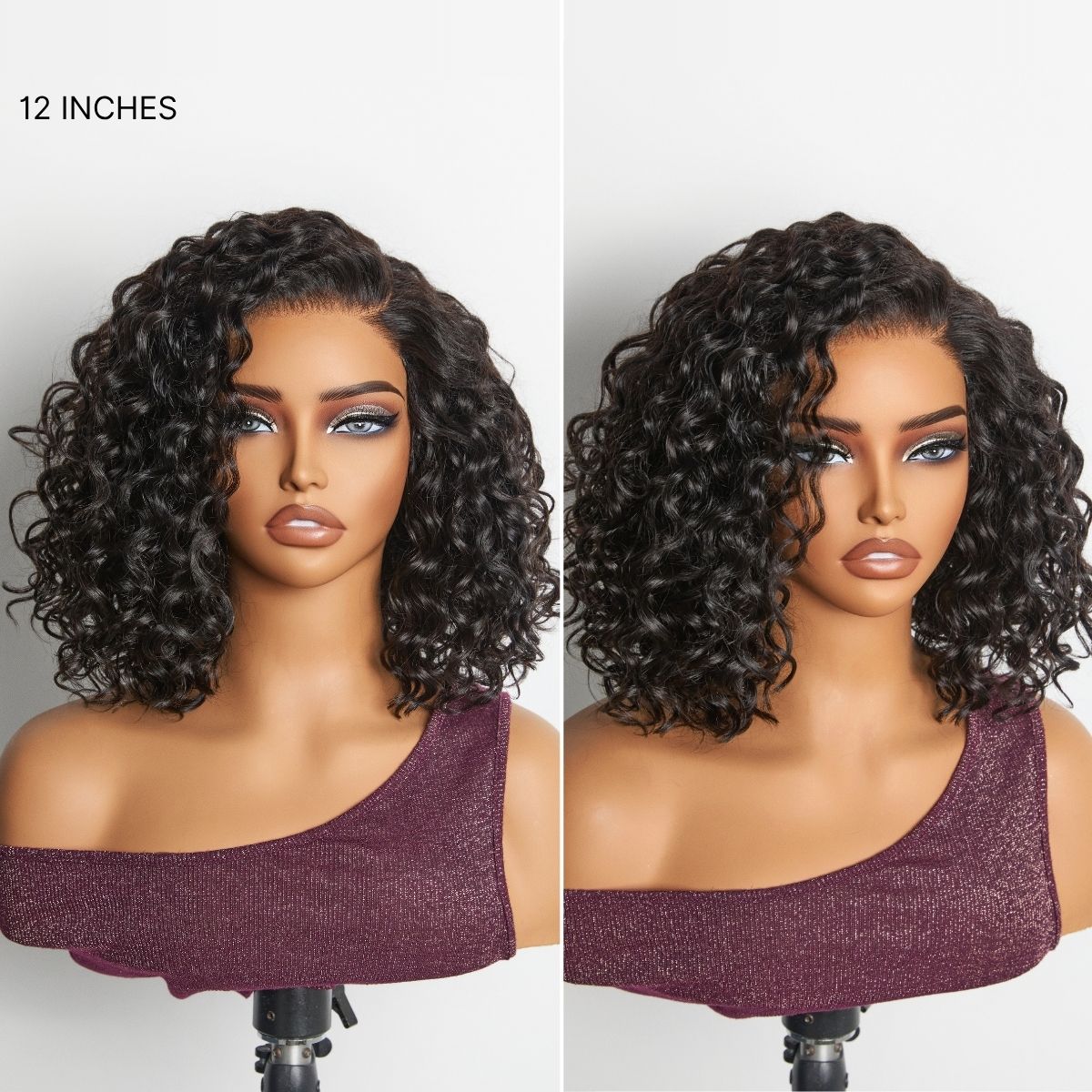 Ready to Go Water Wave Short Curly Bob Wig Glueless Minimalist HD Lace Wig Pre-Cut Lace