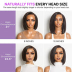 PreMax Wigs silky blunt cut bob 13x4 frontal lace human hair wig with natural hairline and glueless design, short style.