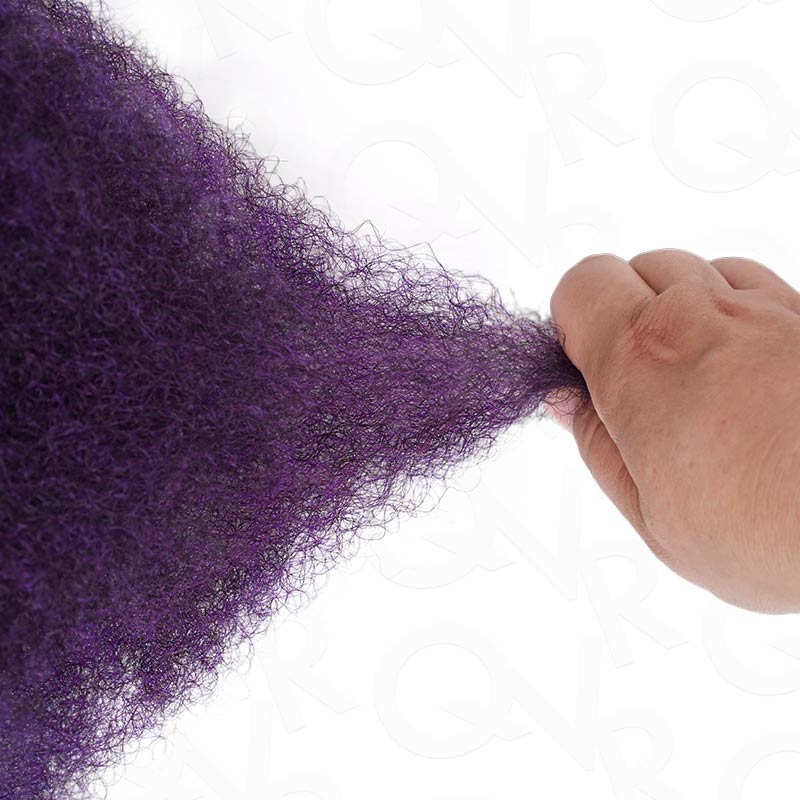 Onimehair™ Mix #1B/Purple Color Afro Kinky Bulk Human Hair For Braiding Dreadlock Hair