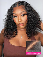 Onimehair™ Water Wave Bob Glueless Wig Wear Go 13x4 HD Lace Pre Cut Lace Wig