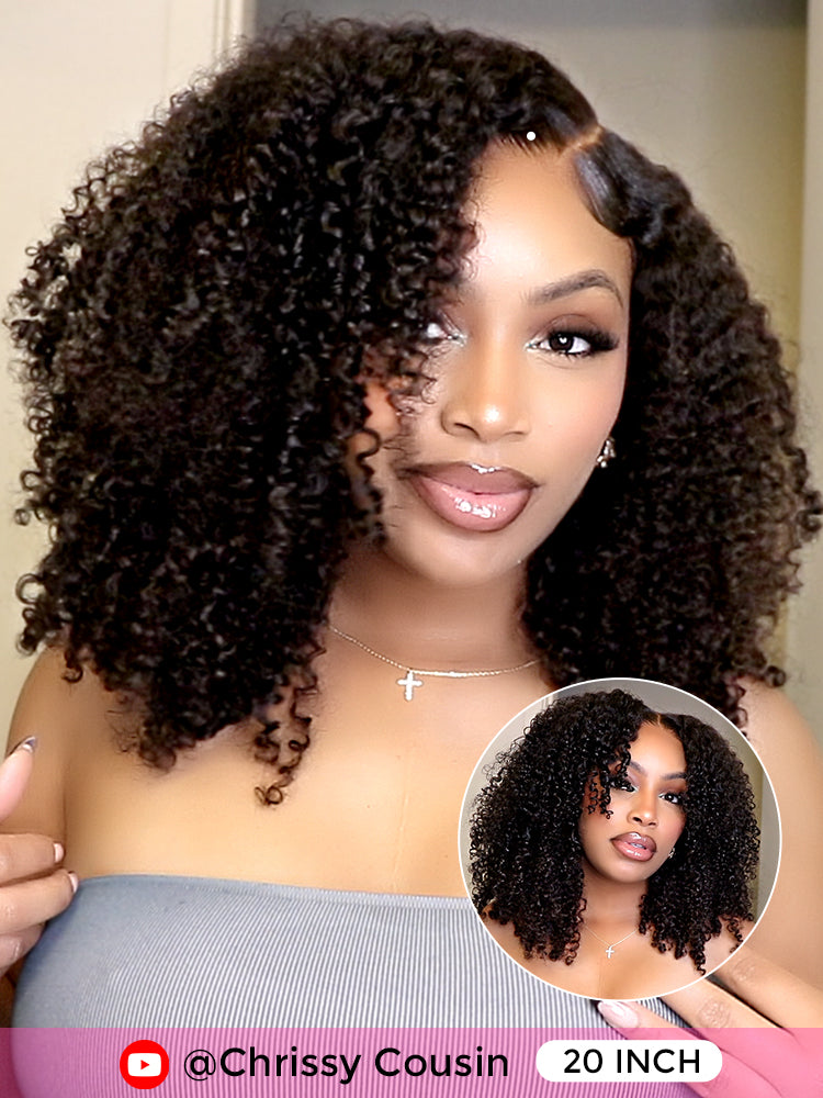 Onimehair™ Pre-cut 13x4 Lace M-cap Wear Go Glueless Mini Knots onimehair Bob Curly Hair HD Lace Front Wig Pre-plucked