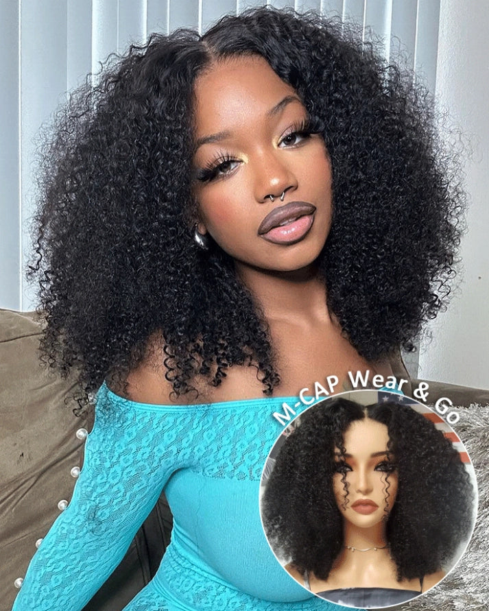 Onimehair™ Wear Go Glueless Highlights Ombre Hair Pre-cut HD Lace onimehair Curly Wig