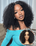 Onimehair™ Pre-cut 13x4 Lace M-cap Wear Go Glueless Mini Knots onimehair Bob Curly Hair HD Lace Front Wig Pre-plucked