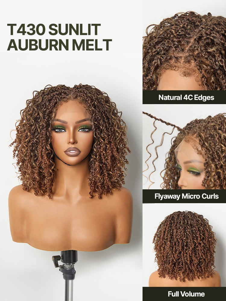 Micro Twist Curly Dreadlock Wig 11x4 HD Lace Front Glueless Synthetic Hair