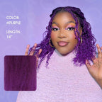 Onimehair™ New Purple Color Afro Kinky Bulk Human Hair For Braiding DreadLock