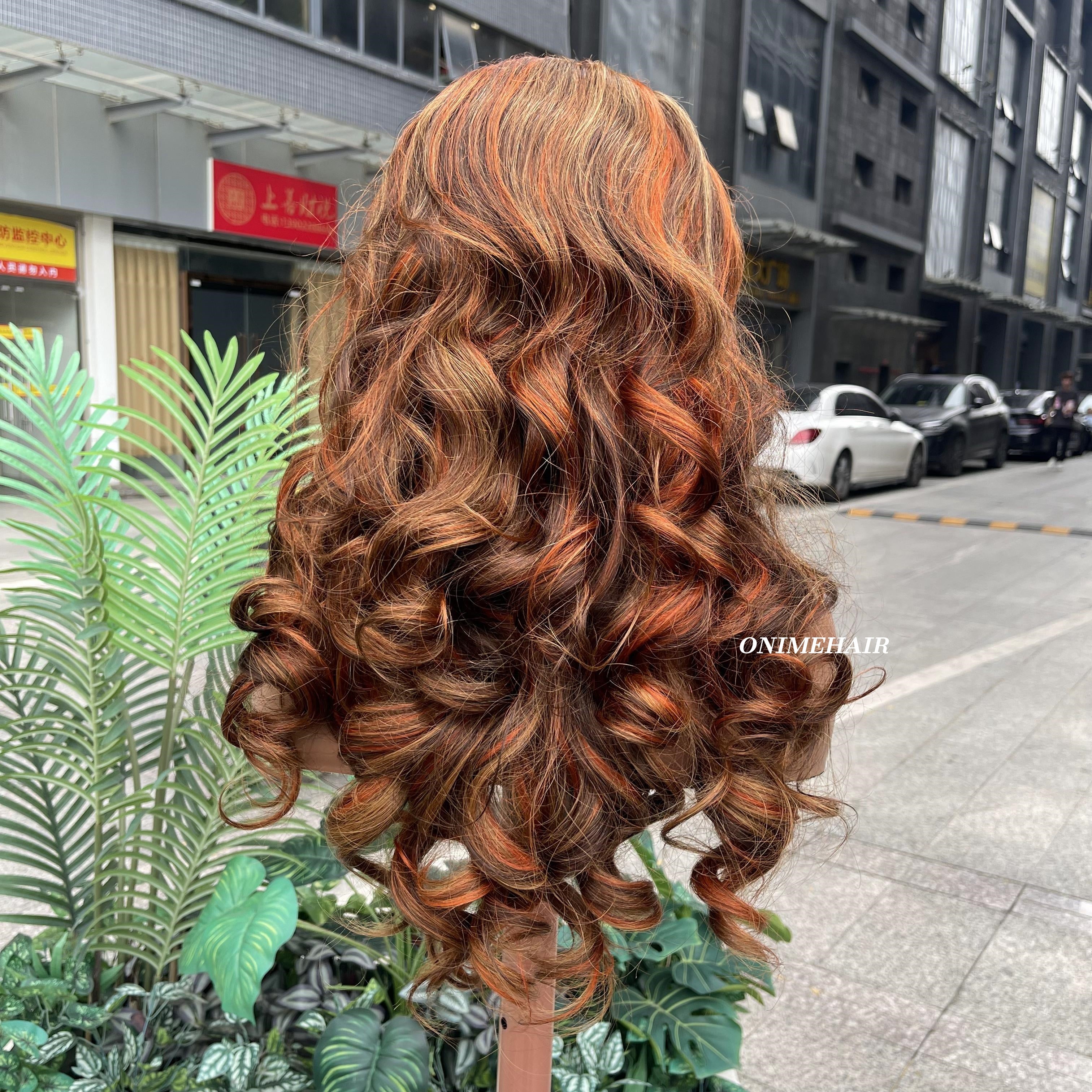 #4/30/350 Rose Wavy Frontal Transparent 13X4  Lace - Onime Hair