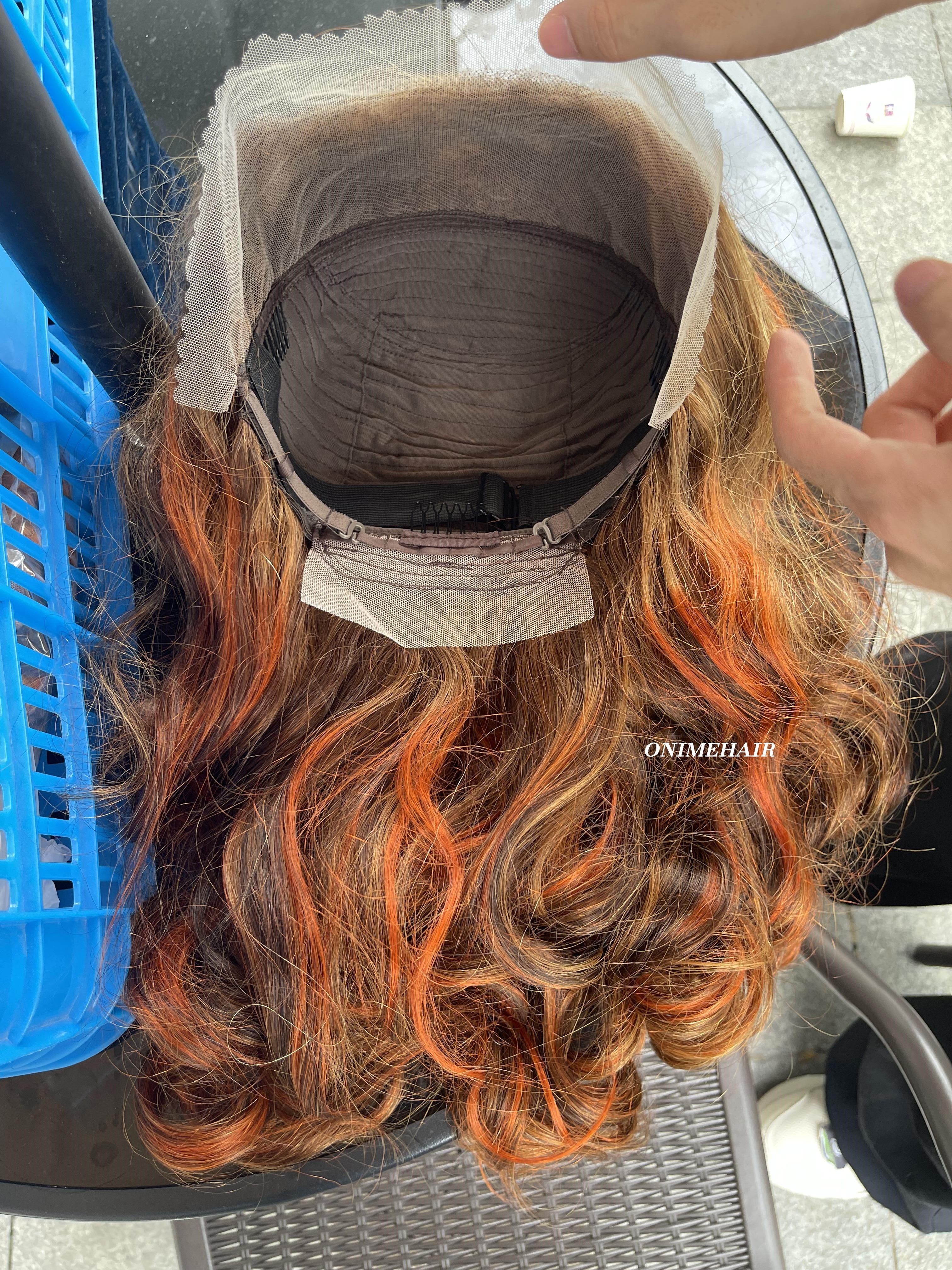 #4/30/350 Rose Wavy Frontal Transparent 13X4  Lace - Onime Hair