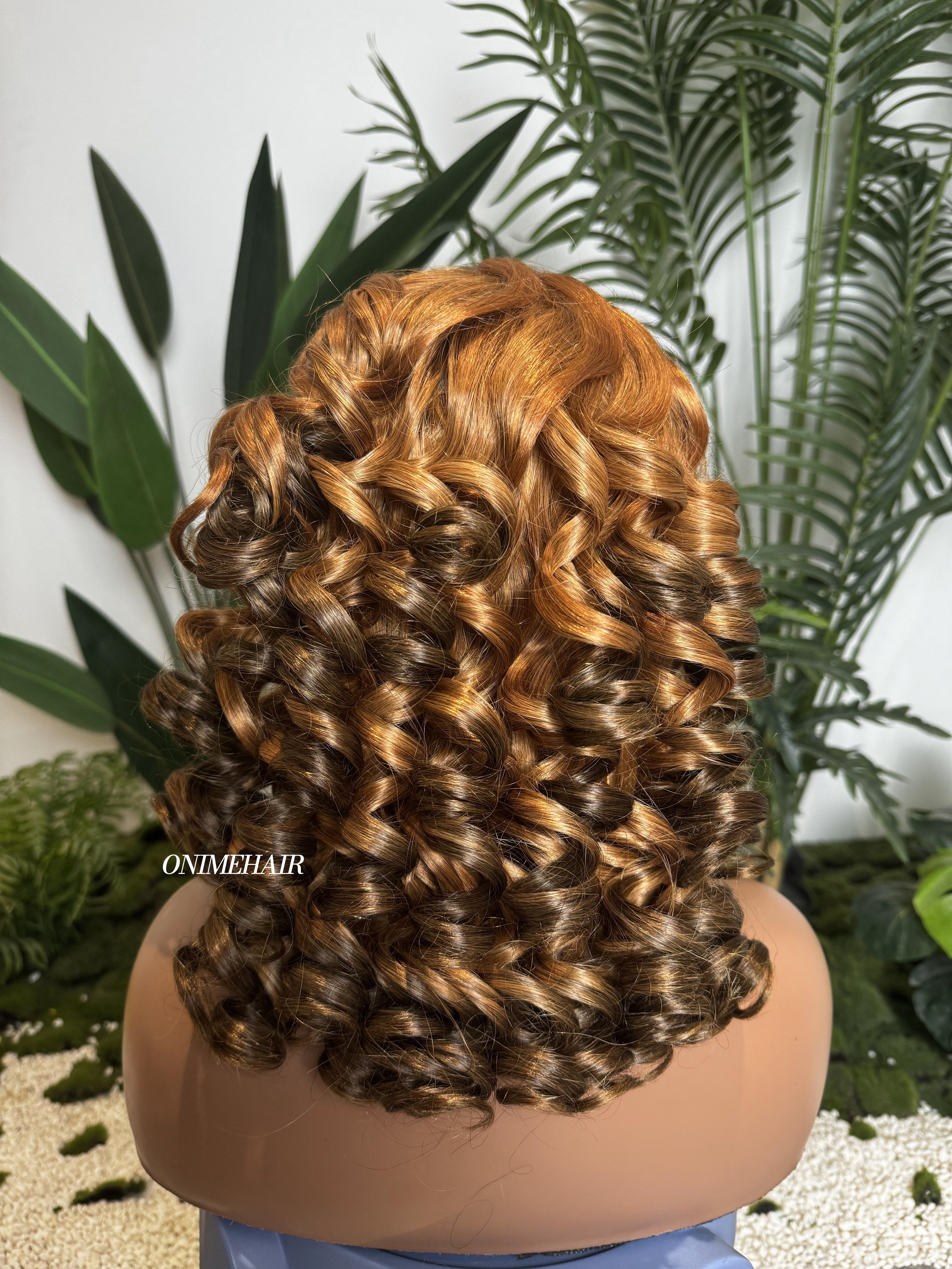#30/4 Egg Curly Frontal Transparent 13X4  Lace - Onime Hair