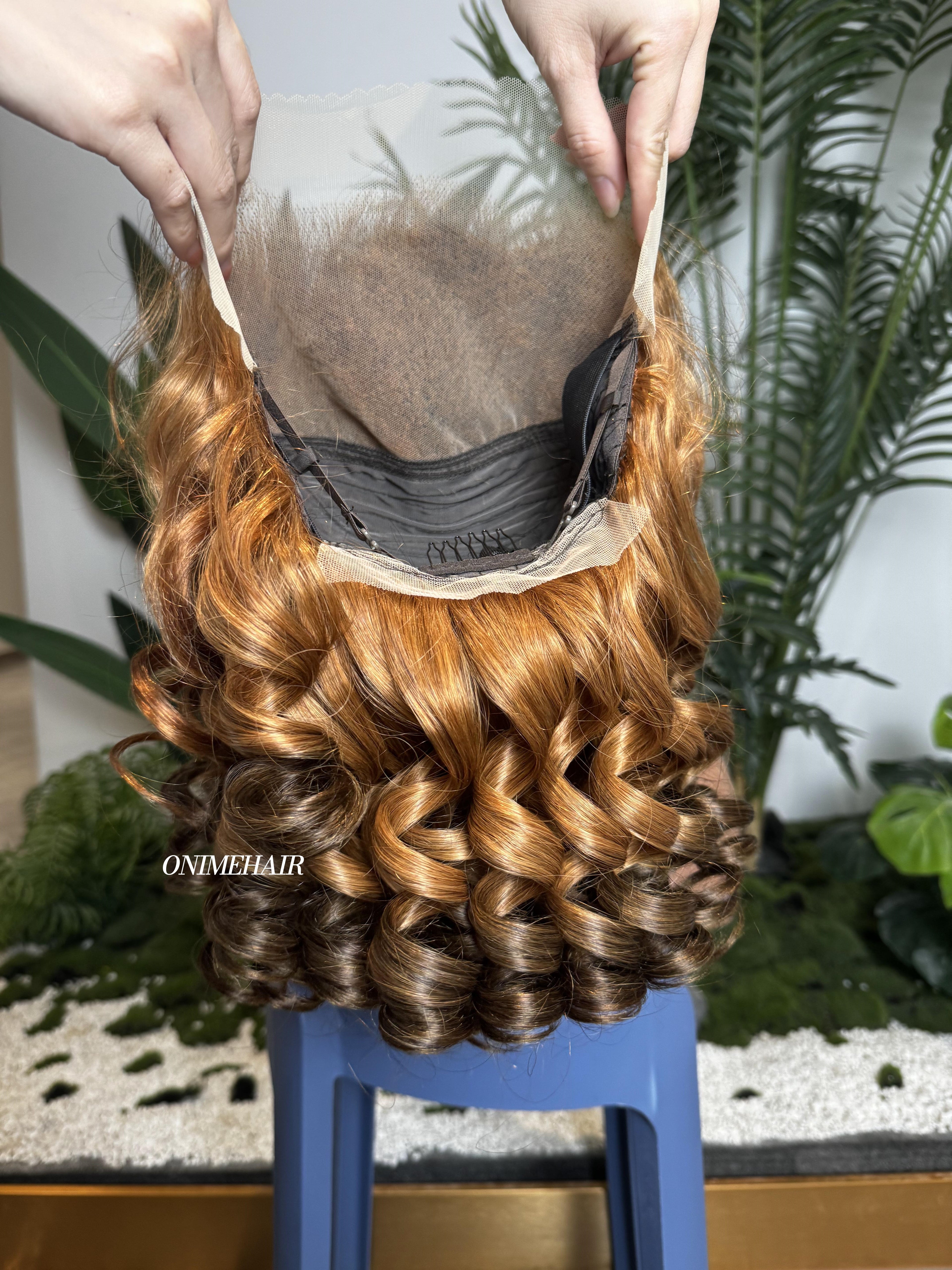 #30/4 Egg Curly Frontal Transparent 13X4  Lace - Onime Hair