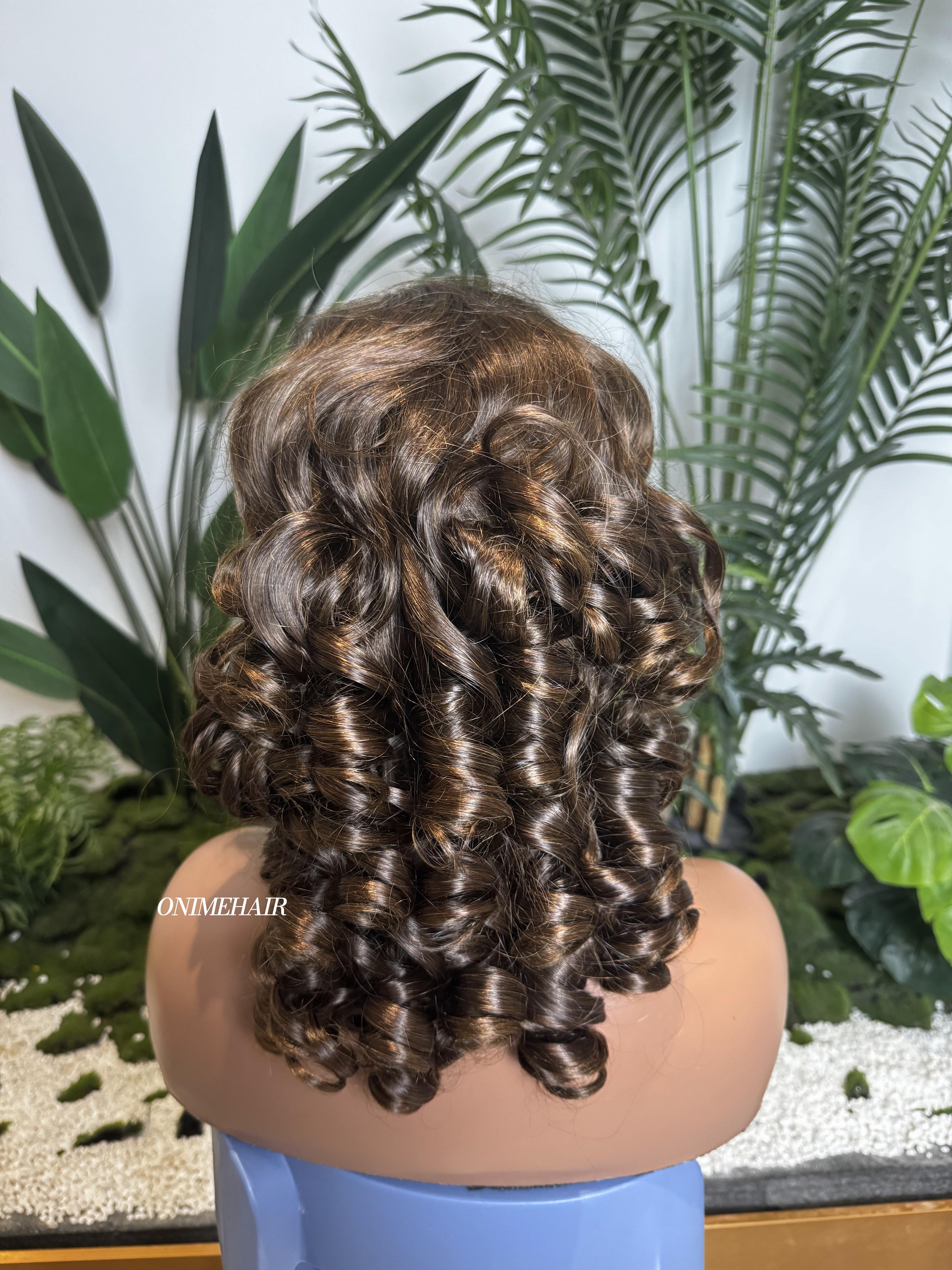#4 Egg Curly Frontal Transparent 13X4 - Onime Hair