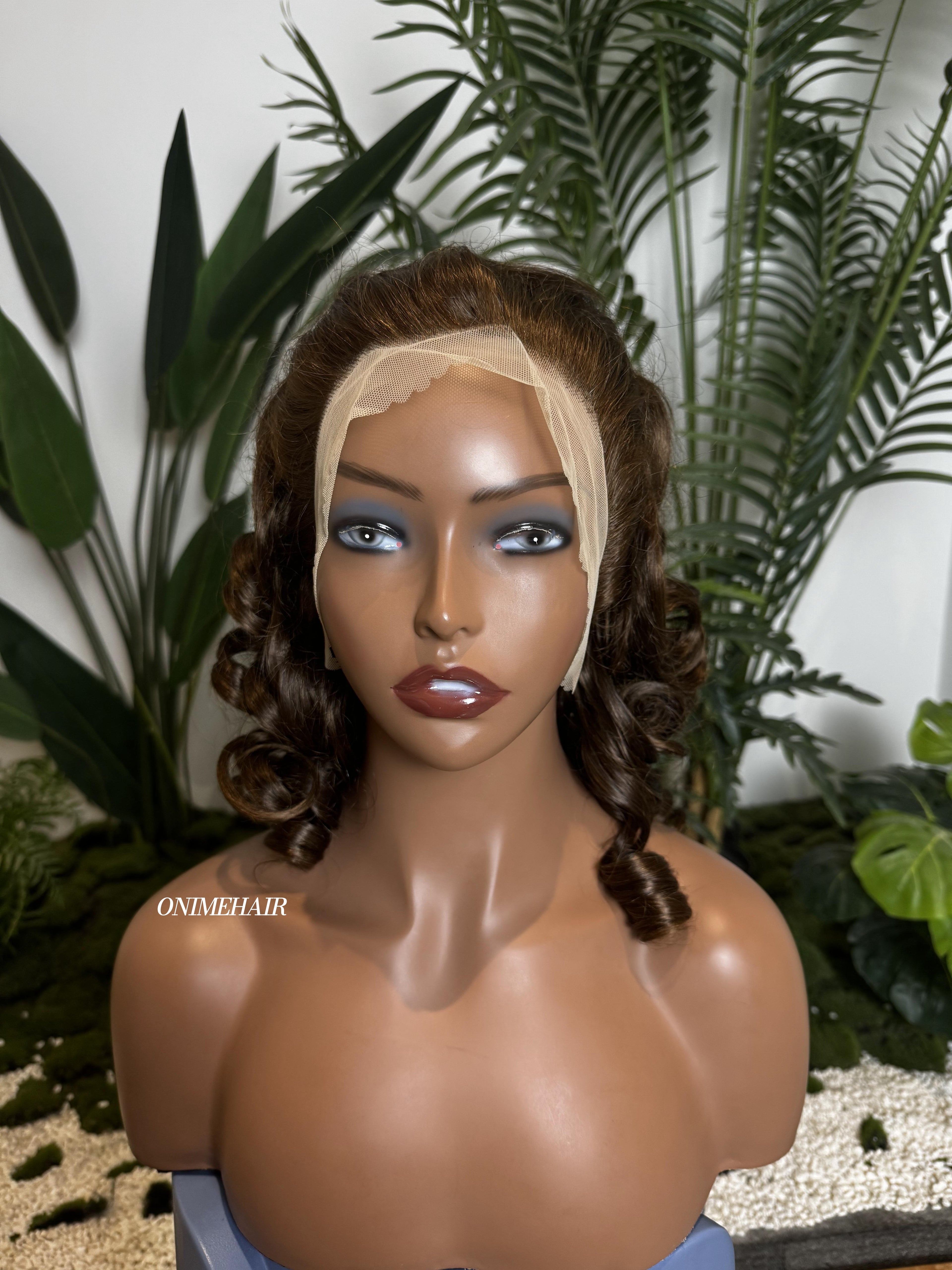 #4 Egg Curly Frontal Transparent 13X4 - Onime Hair