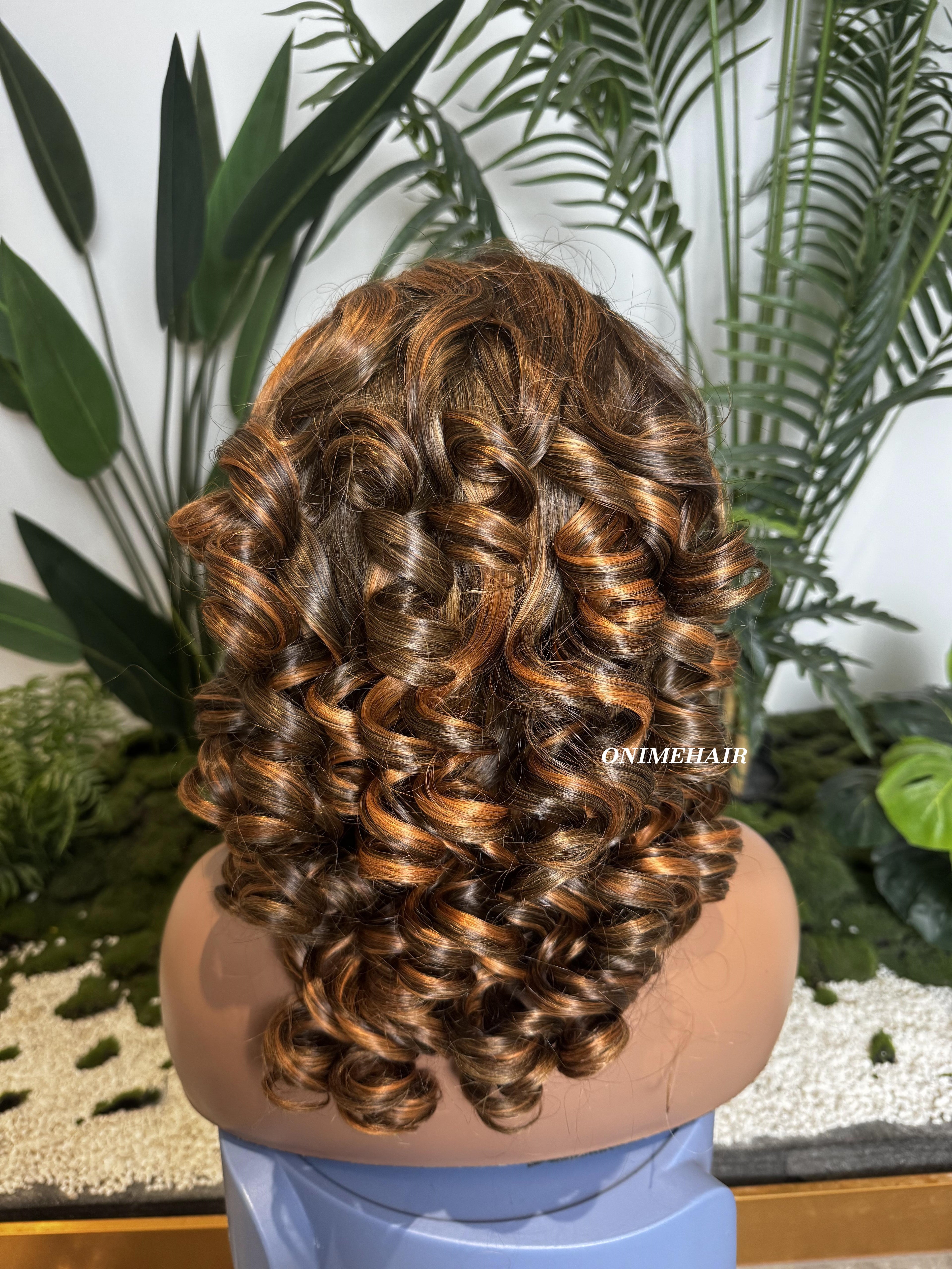 #4/30 Egg Curly Frontal Transparent 13X4 - Onime Hair