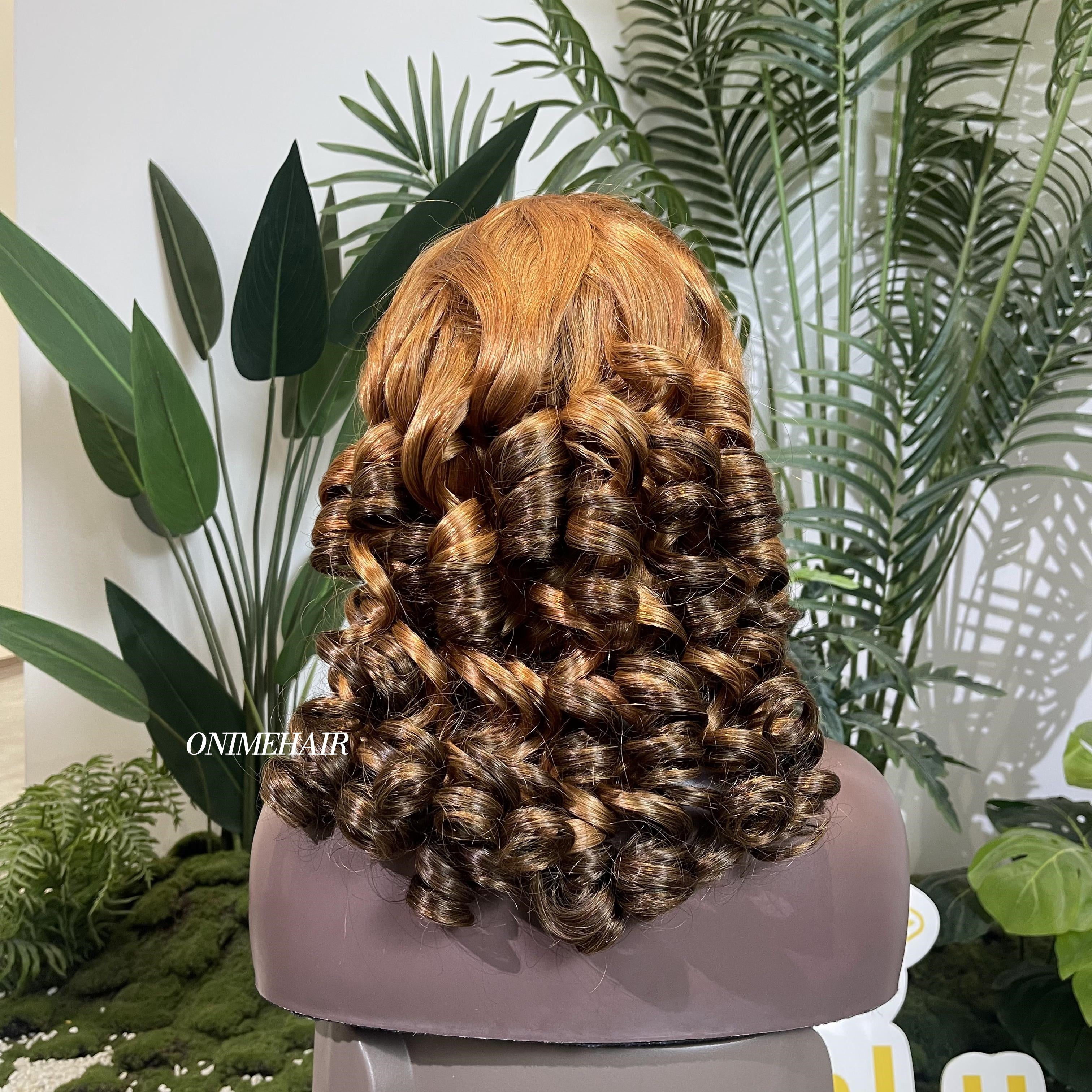#30/4 Egg Curly Frontal Transparent 13X4  Lace - Onime Hair