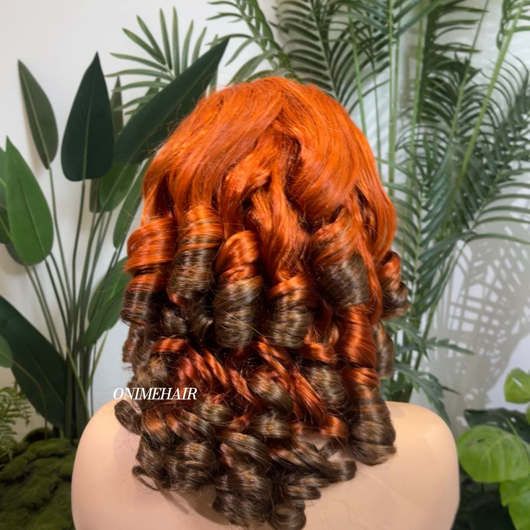 #350/4 Egg Curly Frontal Transparent 13X4  Lace - Onime Hair