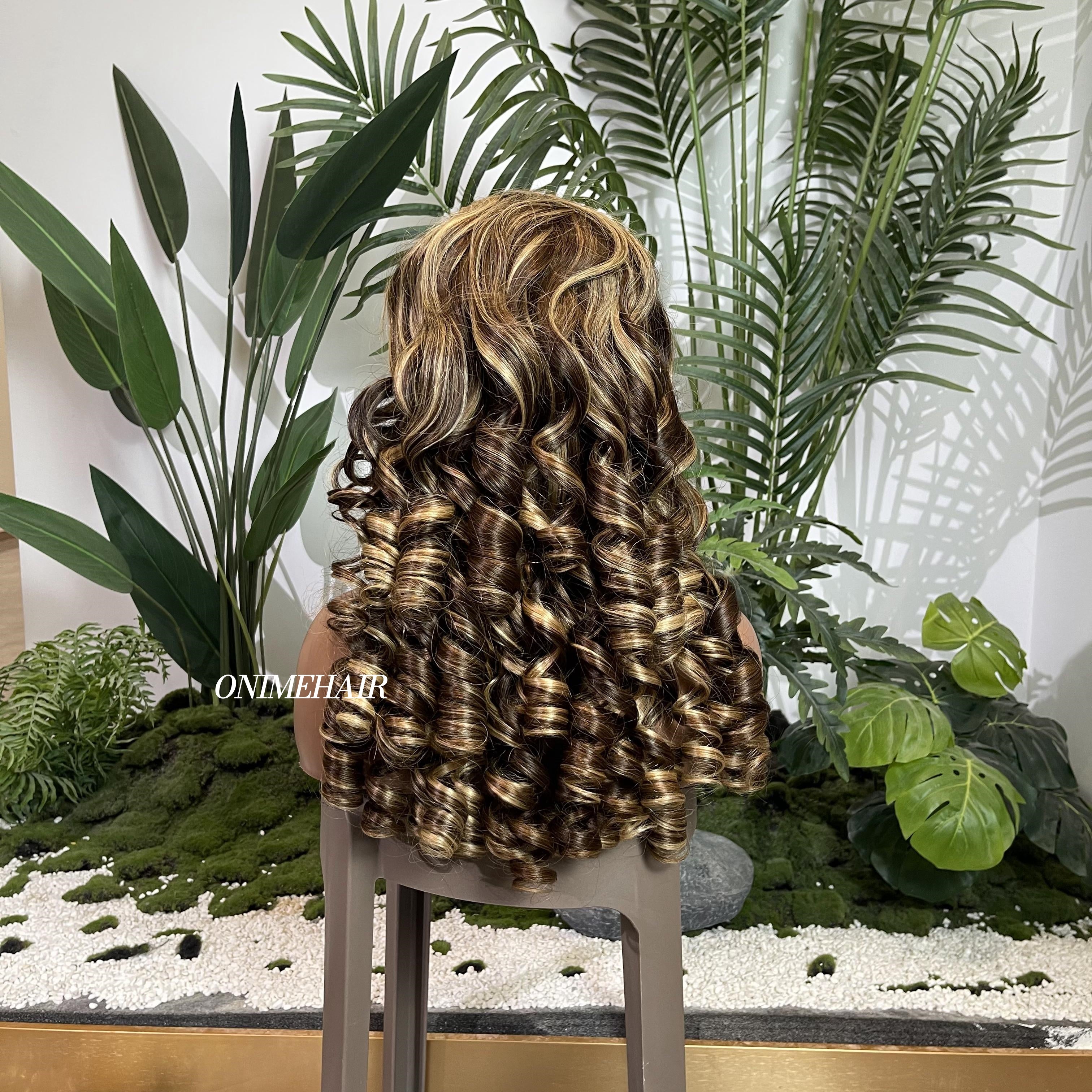 #4/27 Egg Roll Frontal Transparent 13X4  Lace - Onime Hair